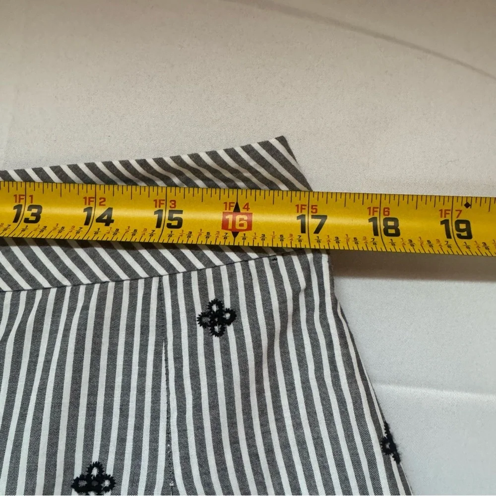 Talbots Skirt NWT Size 12 Striped Embroidered‎ Skirt Eyelet Boho Cottagecore